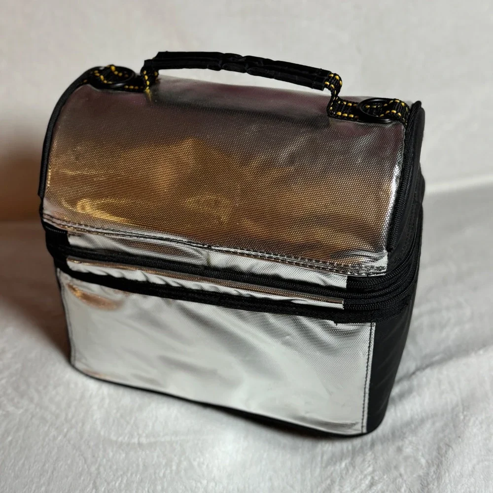 California Innovations Metalic Silver and Black Personal Insulated Lunch Box